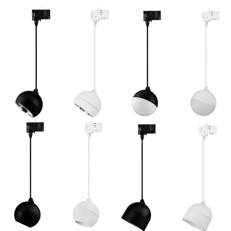 MOON 6/9W TRIO 3 CIRCUIT 1.5M TUBE TRACK PENDANT - White