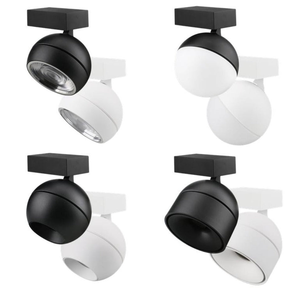 MOON 6/9W 240V TRIO WALL LIGHT SPOT - Black