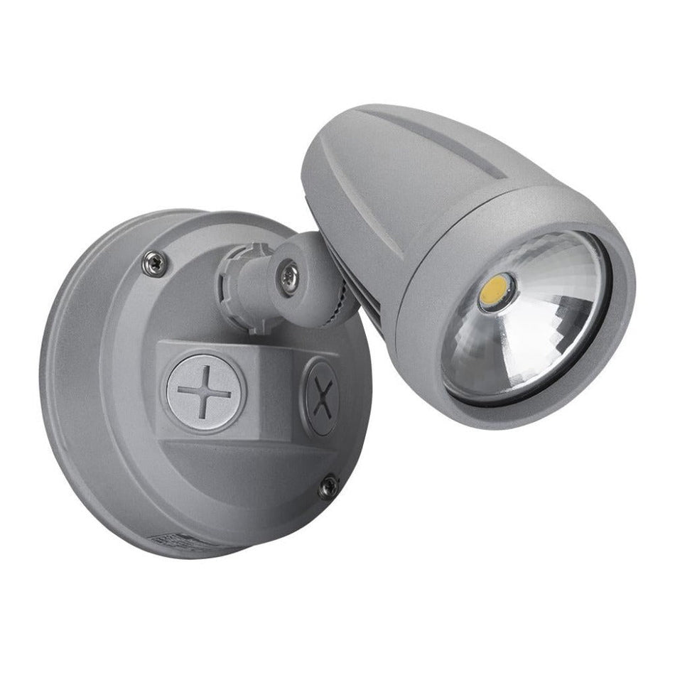 MURO-13 - 13W LED Single Head Exterior Spotlight IP54 Silver - 5000K