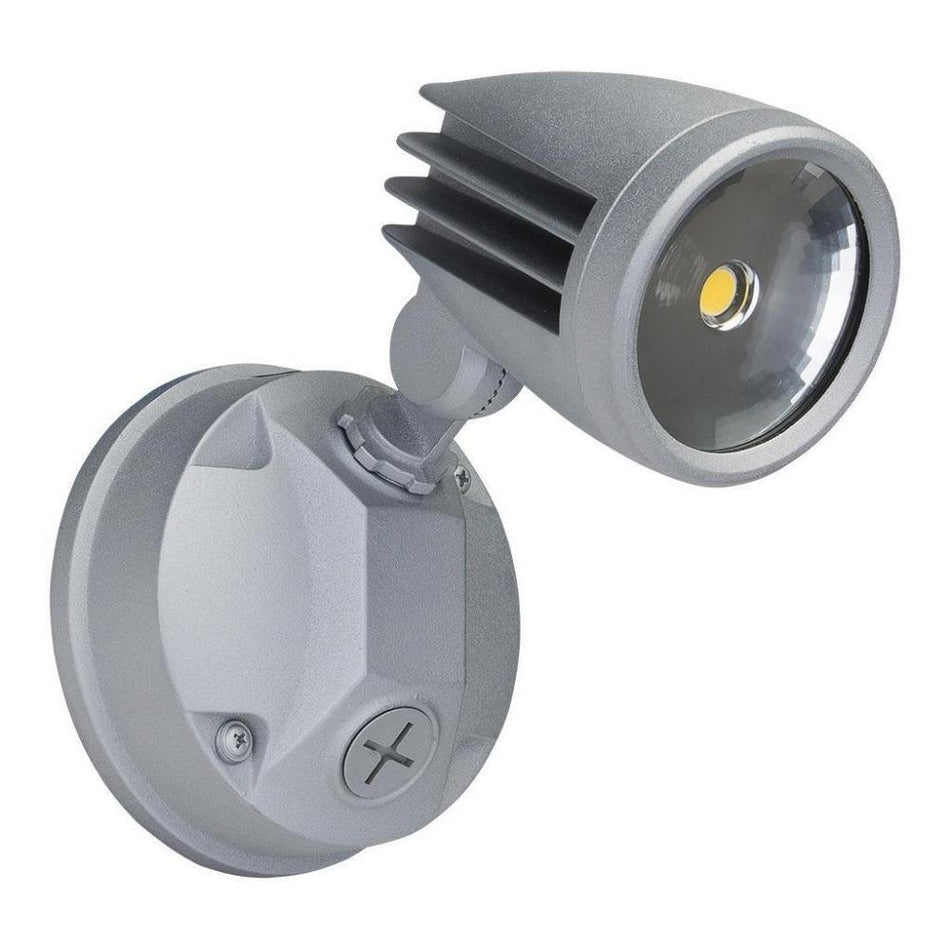 MURO-15 - 15W LED Single Head Exterior Spotlight IP54 - 5000K - Silver