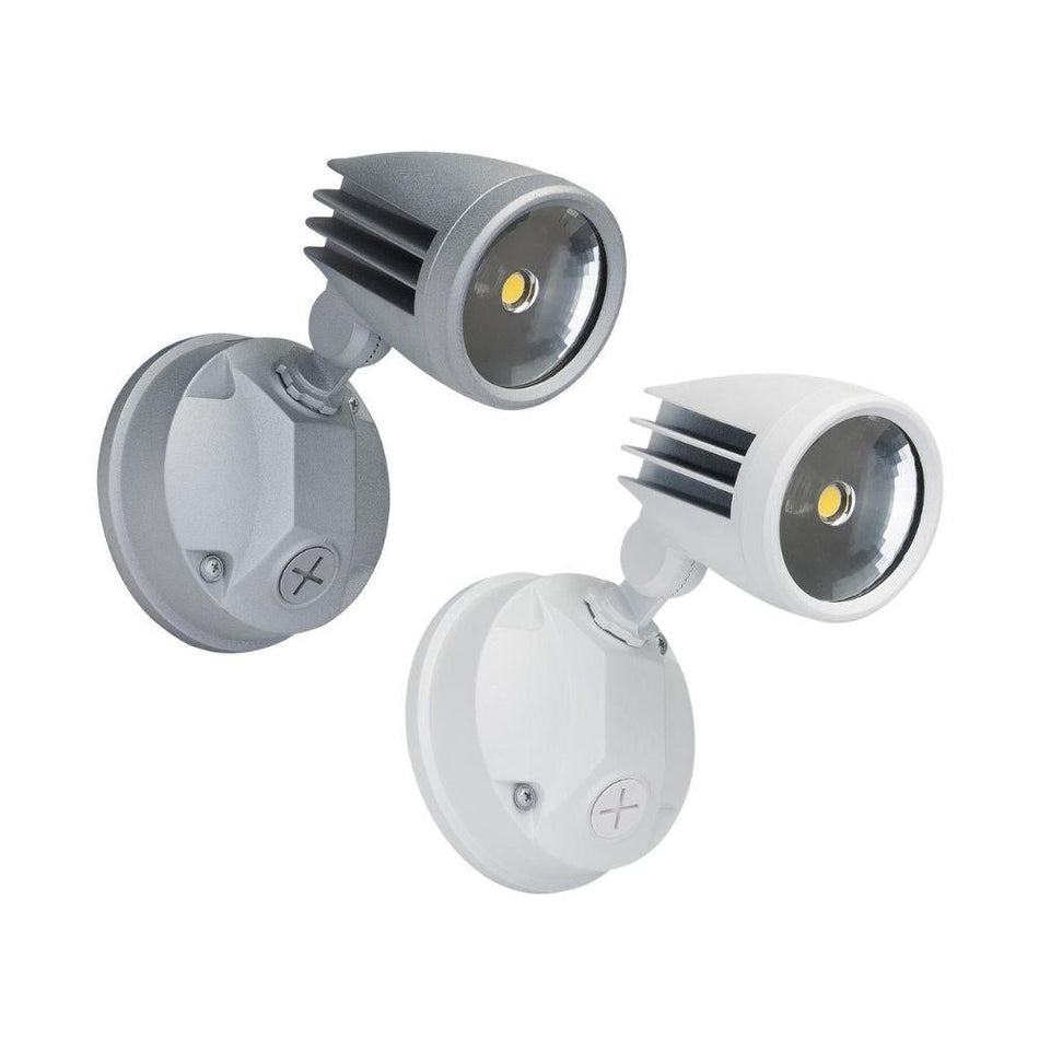 MURO-15 - 15W LED Single Head Exterior Spotlight IP54 - 5000K - Silver