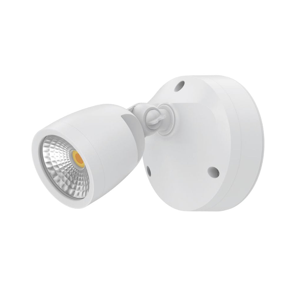 MURO-ECO-10 - 10W LED Tri-Colour Single Head Exterior Polycarbonate Coastal Spotlight IP65 - White