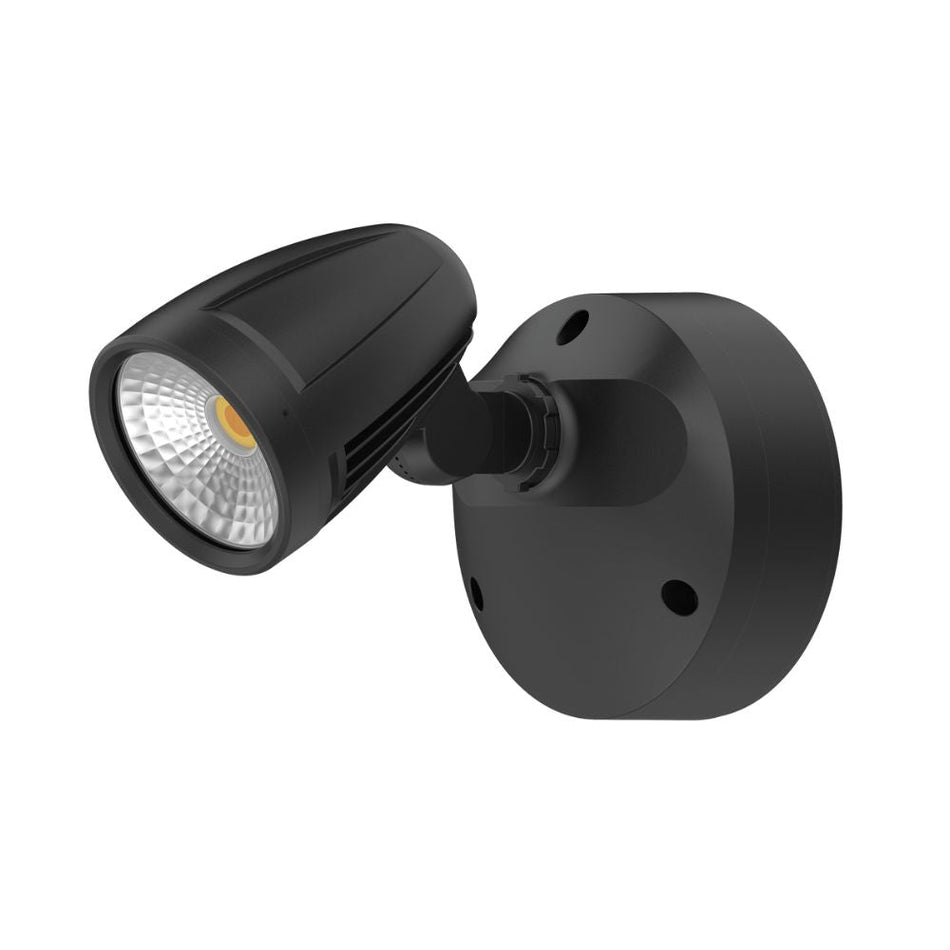 MURO-MAX-16 - 16W LED High Output Tri-Colour Single Head Exterior Spotlight IP65 - Black