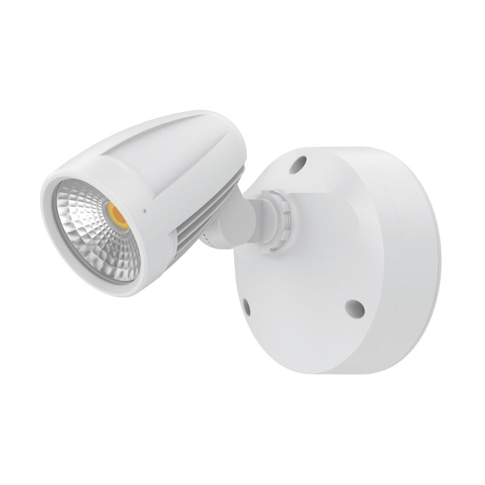 MURO-MAX-16 - 16W LED High Output Tri-Colour Single Head Exterior Spotlight IP65 - White