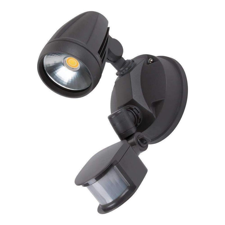 MURO-PRO-15S Single Head 15W LED Spotlight with Sensor - TRIO Tricolour - Dark Grey