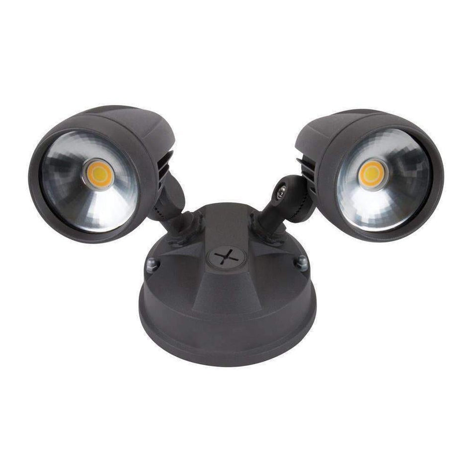 MURO-PRO-30 Twin Head 30W LED Spotlight - TRIO Tricolour - Dark Grey
