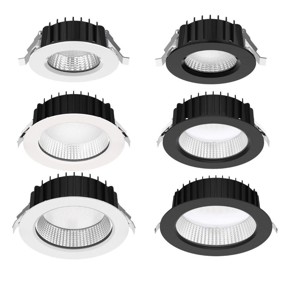 NEO-PRO Round 25W Surface Mount Dimmable LED Tricolour IP65 Downlight - white