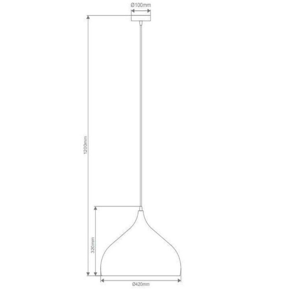 NOVA-420 Nova 420MM E27 240V Metal Shade - Black
