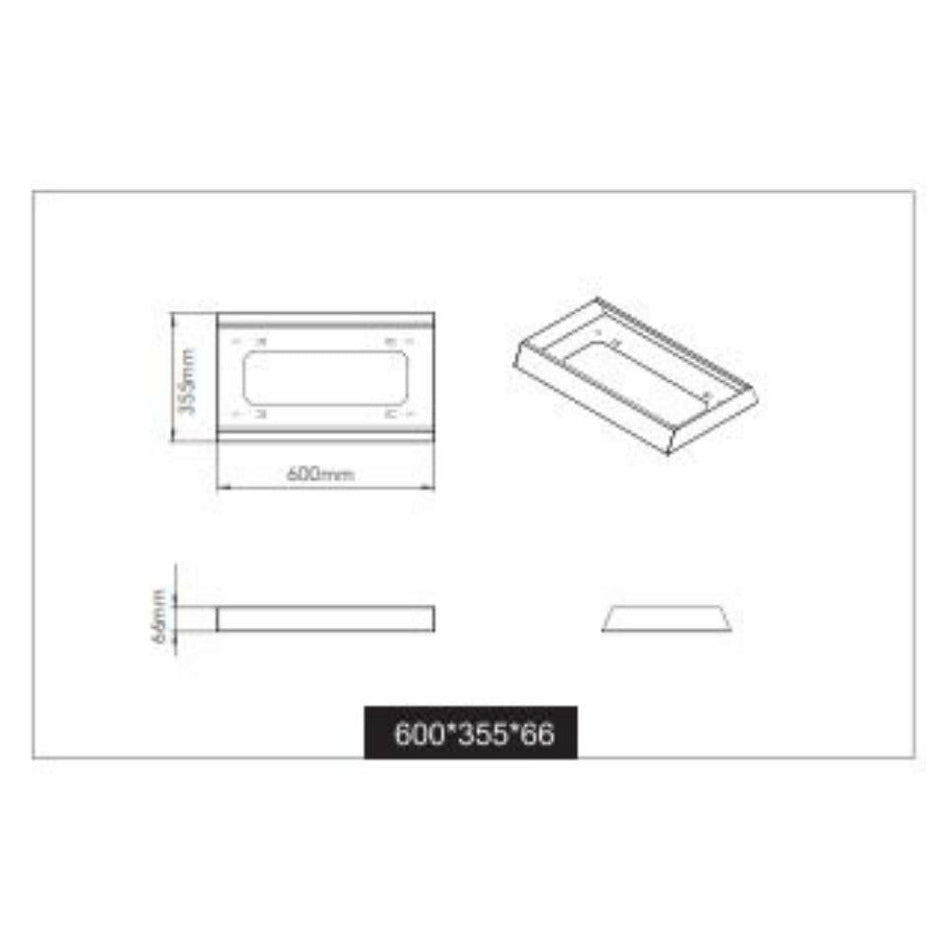 PANEL-SM-KIT-306-BLT - 600x355mm Surface Mounted Backlit Panel Frame