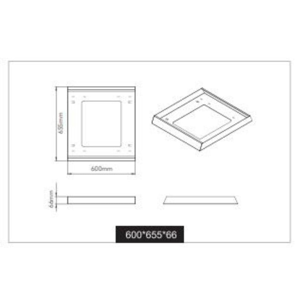 PANEL-SM-KIT-606-BLT - 600x655mm Surface Mounted Backlit Panel Frame