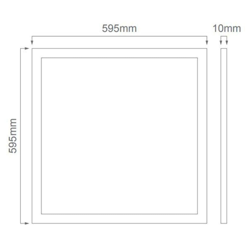 PANEL-TRIM-606 - 630x630mm Recessed Panel Trim Satin White
