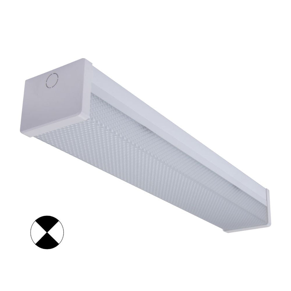 PARK-60-DIFF-EM - 7.5W/15W LED Tri-Colour Wide Body Diffused 600mm Emergency Batten with Optional Sensor