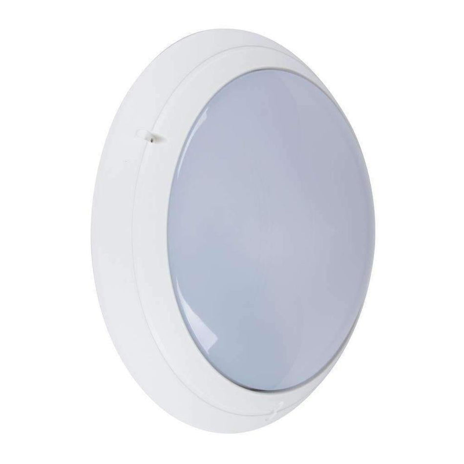 POLYRING-RND-PLN - Round Plain Fascia Polycarbonate Wall Light - White