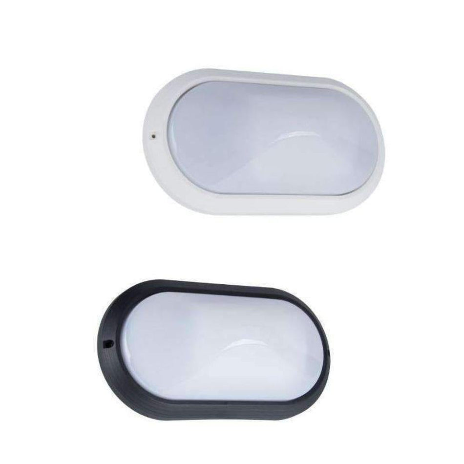 POLYRING-SML-PLN - Oval Small Plain Fascia Polycarbonate Wall Light - White