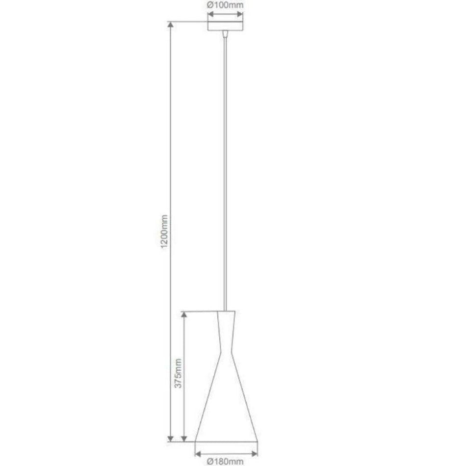 RUBY-185 - 1 Light Pendant - Black