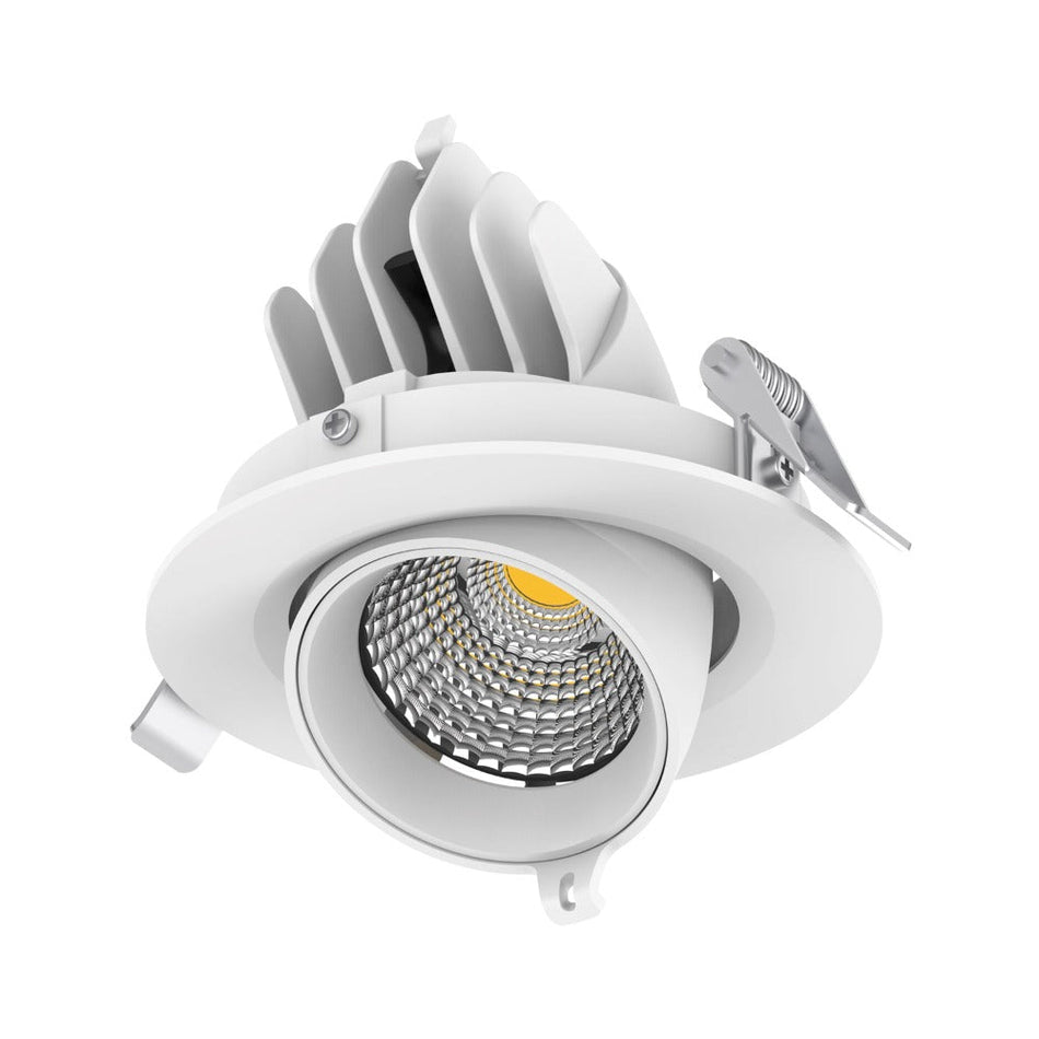 SCOOP-13-TRIO-DALI - 13W LED Tri-Colour DALI Dimmable Scoop Adjustable Downlight IP20 - White