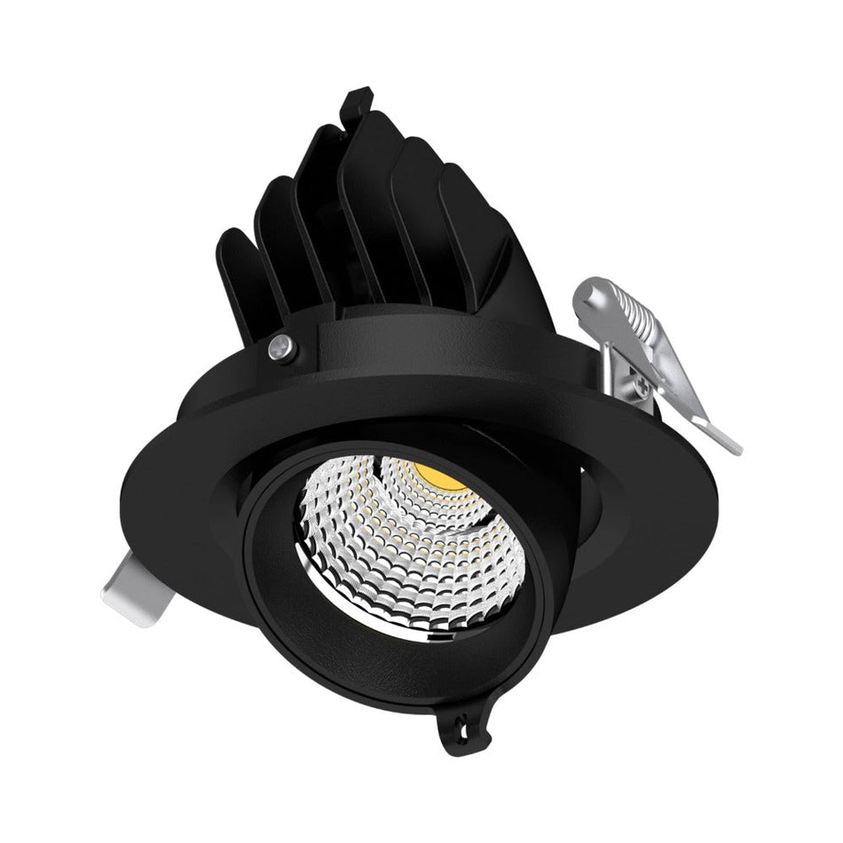 SCOOP-13-TRIO-DALI - 13W LED Tri-Colour DALI Dimmable Scoop Adjustable Downlight IP20 - Black