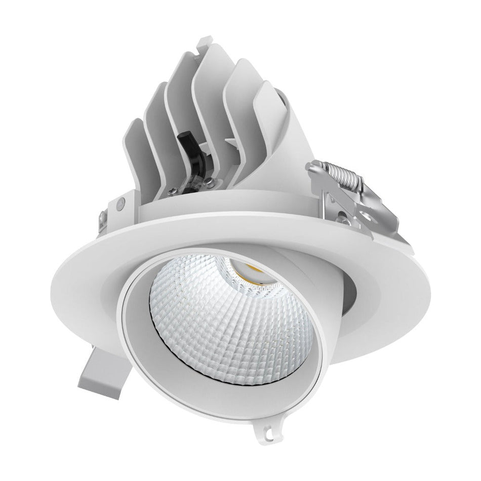 SCOOP-25-TRIO - 25W LED Tri-Colour Dimmable Scoop Adjustable Downlight - White