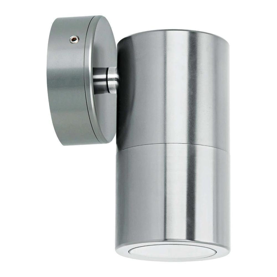 SHADOW-1WB - 6W 3-CCT GU10 Down Only Exterior LED Wall Light IP65 - Titanium Silver