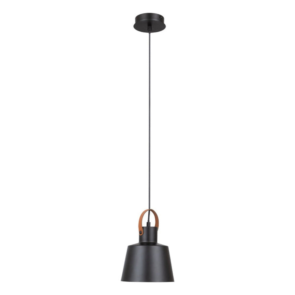 STRAP-PDT - 1 Light Pendant - Black