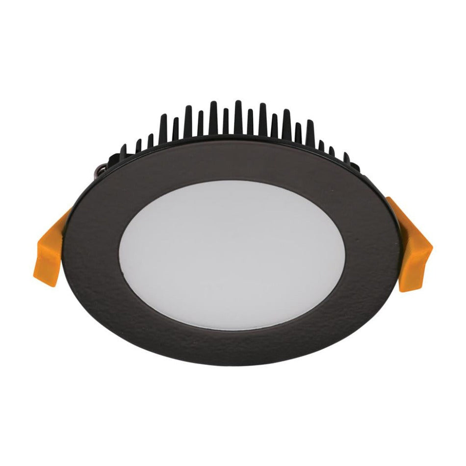 TEK-13-DALI - DALI Dimmable 13W LED Tri-Colour Round Flat Face Downlight IP44 - Black