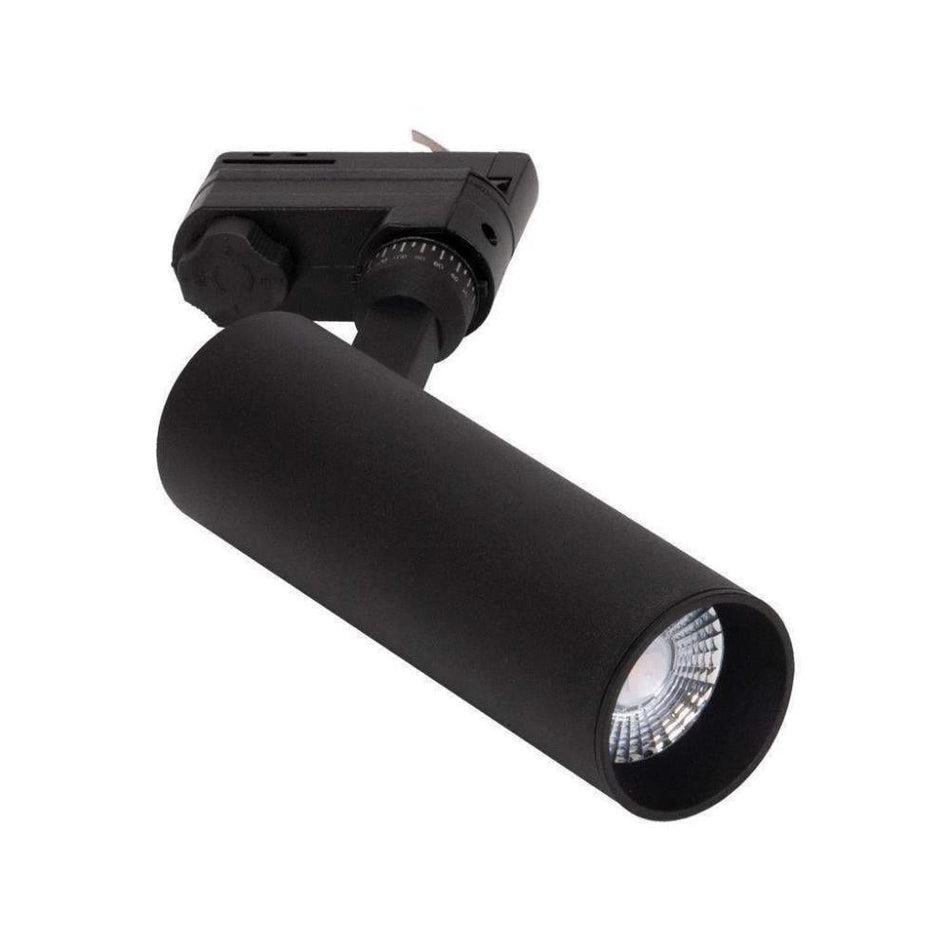 THOR-15 - 15W LED 3-Circuit Slim Track Mounted Head Spot Light - Black
