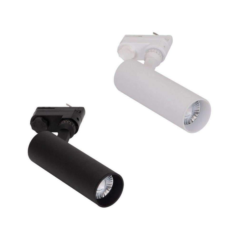 THOR-15 - 15W LED 3-Circuit Slim Track Mounted Head Spot Light - Black
