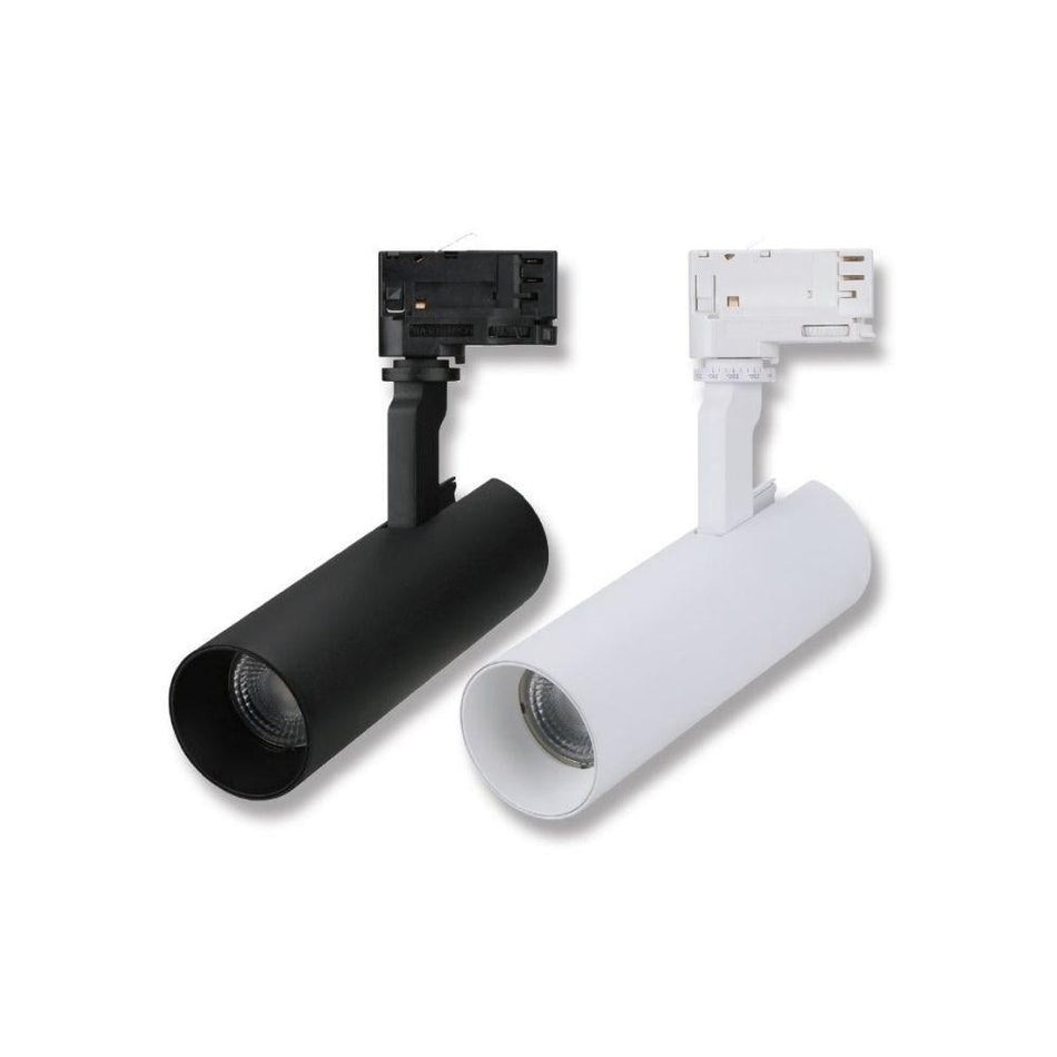 THOR-25 - 25W LED 3-Circuit Slim Track Mounted Head Spot Light - Black