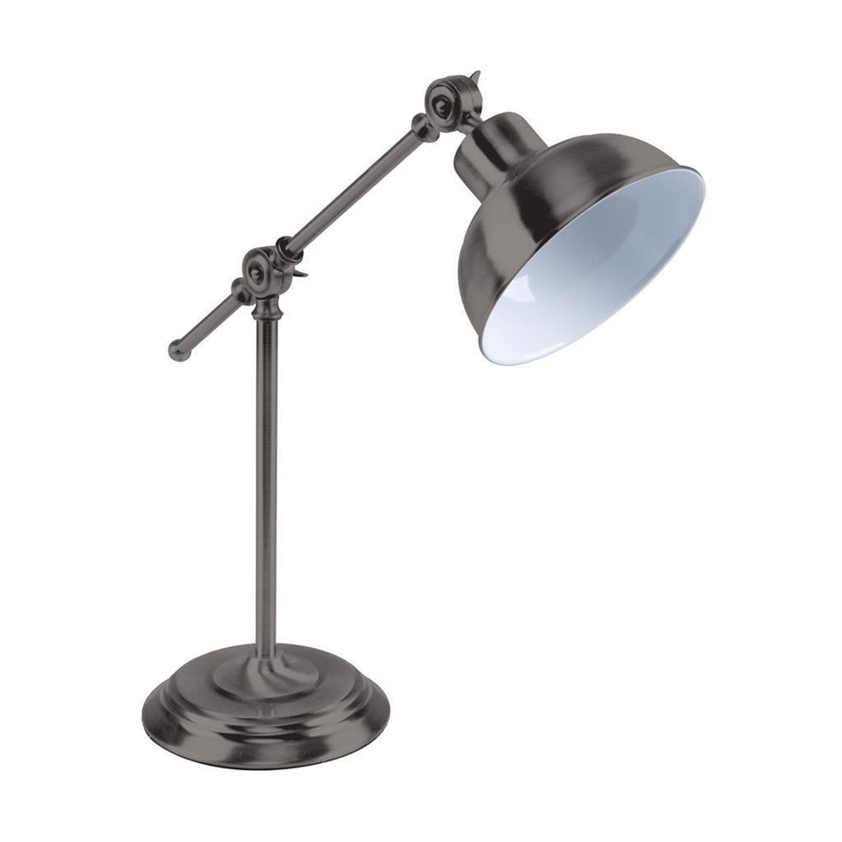 TINLEY - Desk and Table Lamp - Antique Chrome