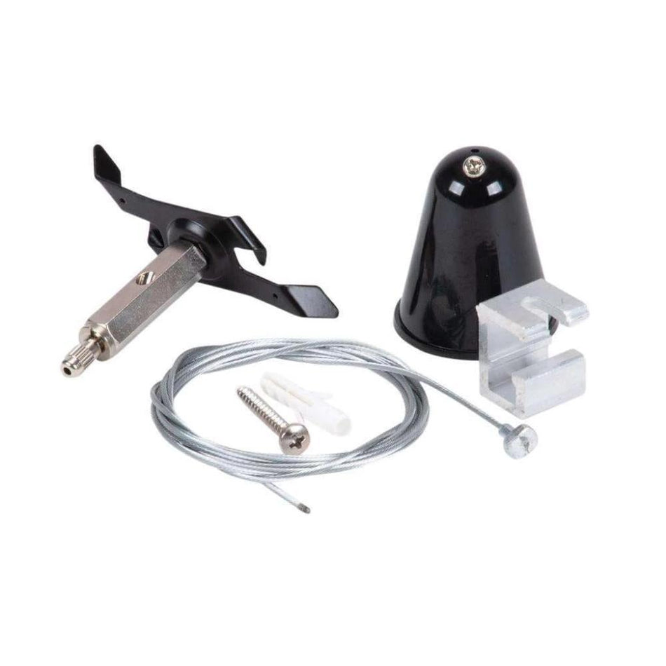 TRAK-3-SUS - 3-Circuit 1.5M Stainless Steel Suspension Kit - Black