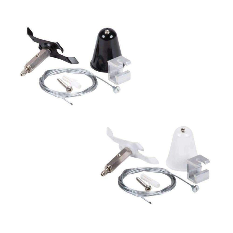 TRAK-3-SUS - 3-Circuit 1.5M Stainless Steel Suspension Kit - White