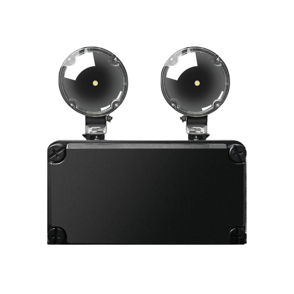 TWIN-SPOT-EM - 5W LED Twinspot Emergency Wall Light IP65 - Black