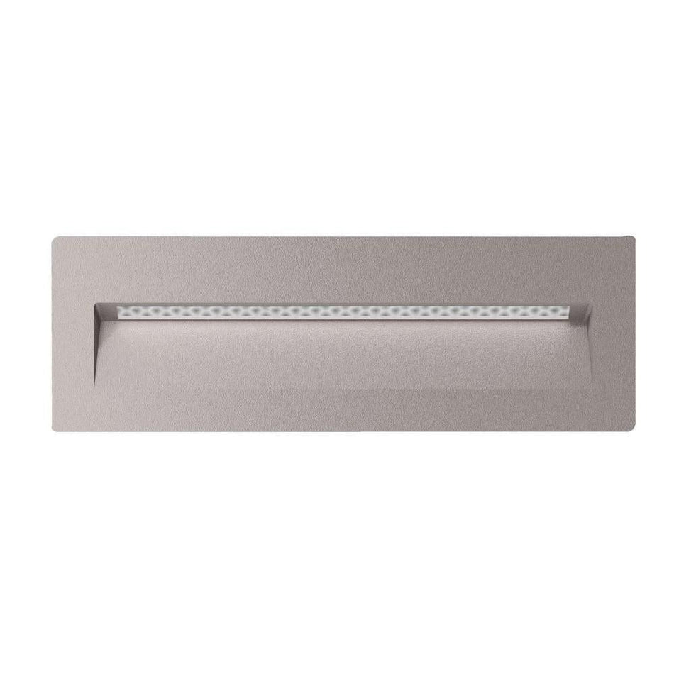 ZAC-8 - 8W LED Exterior Rectangle Recessed Step Light IP65 - Silver