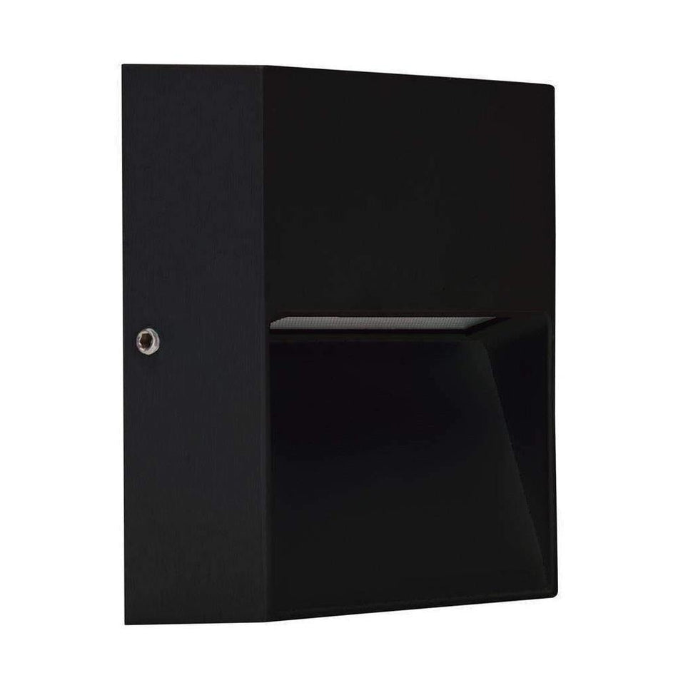 ZEKE-4-SQR - 4W LED Exterior Square Surface Mount Step Light IP65 - Black