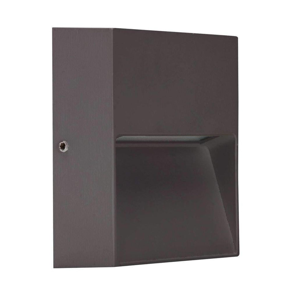 ZEKE-4-SQR - 4W LED Exterior Square Surface Mount Step Light IP65 - Dark Grey