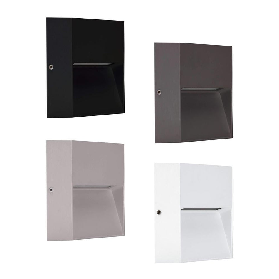 ZEKE-4-SQR - 4W LED Exterior Square Surface Mount Step Light IP65 - Black