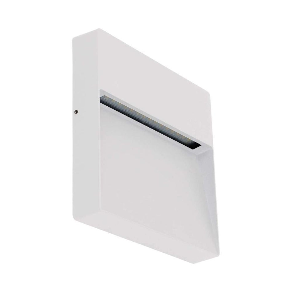ZEKE-9-SQR - 9W 12V DC LED Exterior Square Surface Mount Step Light IP65 - DRIVER REQUIRED - White