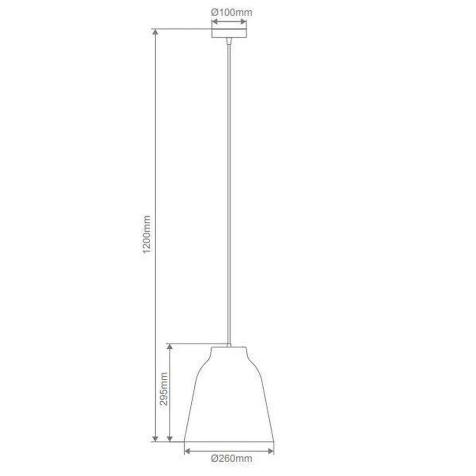 ZOEY-260 - 1 Light Pendant - Black