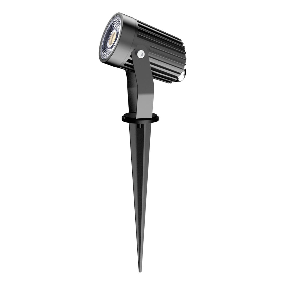 ZOOM-PRO-5 - 5W LED 12/24V Tri-Colour Exterior LED Garden Spike Light Black - DRIVER REQUIRED