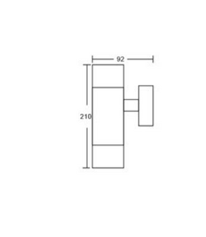Round Up & Down Wall Pillar Light 146 C+C EX