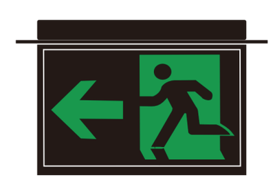 Exit Sign Blade Recessed