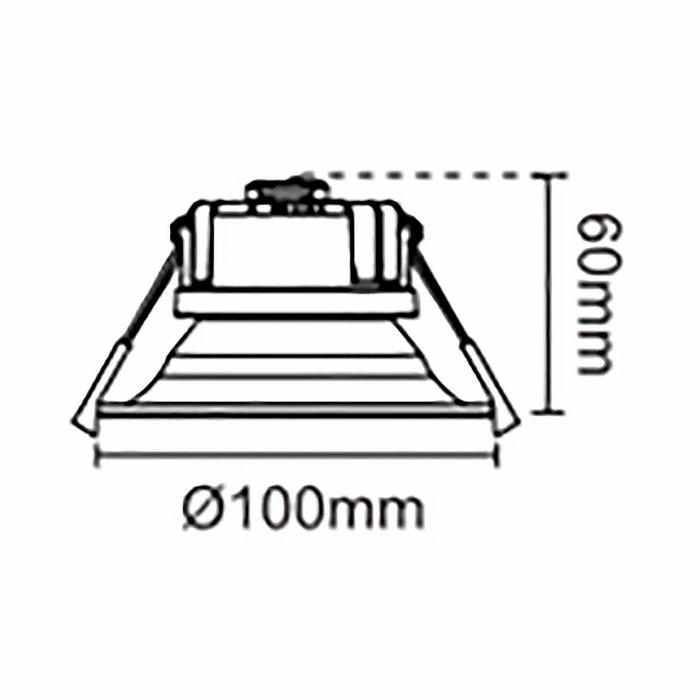 10w Deep Recessed Downlight Dl9413/wh/tc