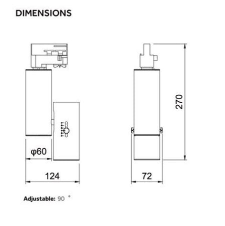 20w Led Adjustable Track Head Bj-tr60a-c