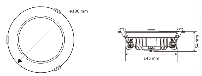 20w 160mm Cutout Downlight Dl2001d