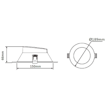 20w Smd Downlight Dl2050/wh/tc