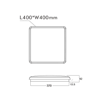 30W IP54 Dimmable LED Ceiling Light Square