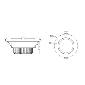 15W Gimble Downlight DL8695/WH/TC