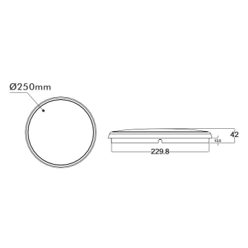 Ip54 Dimmable Led Ceiling Light Round