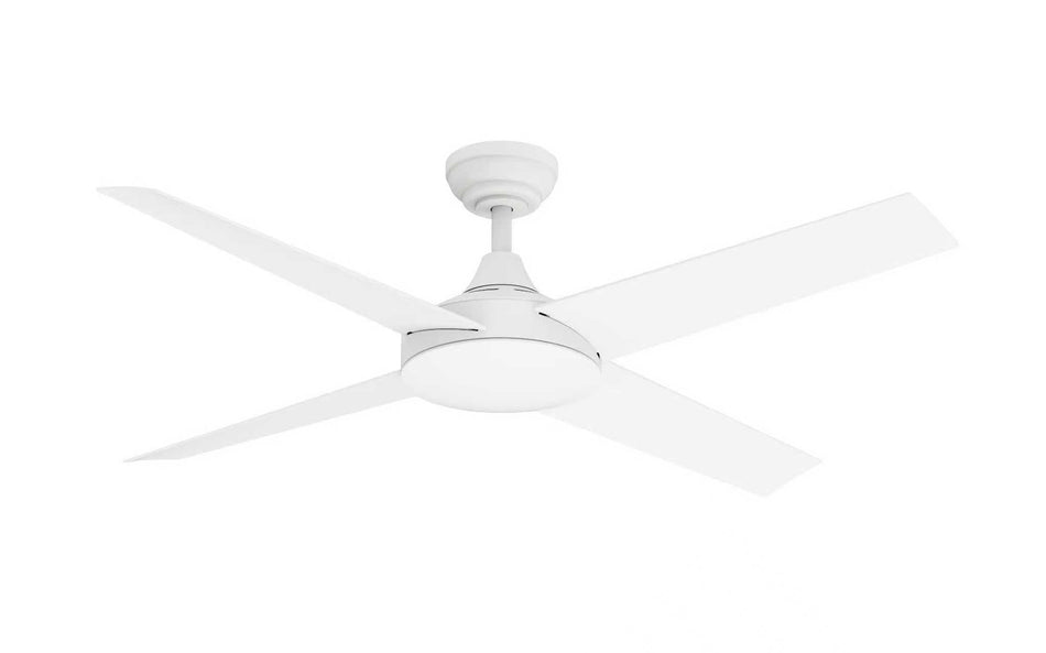 Finley DC Ceiling Fan No Light - White 4 Blade 52"