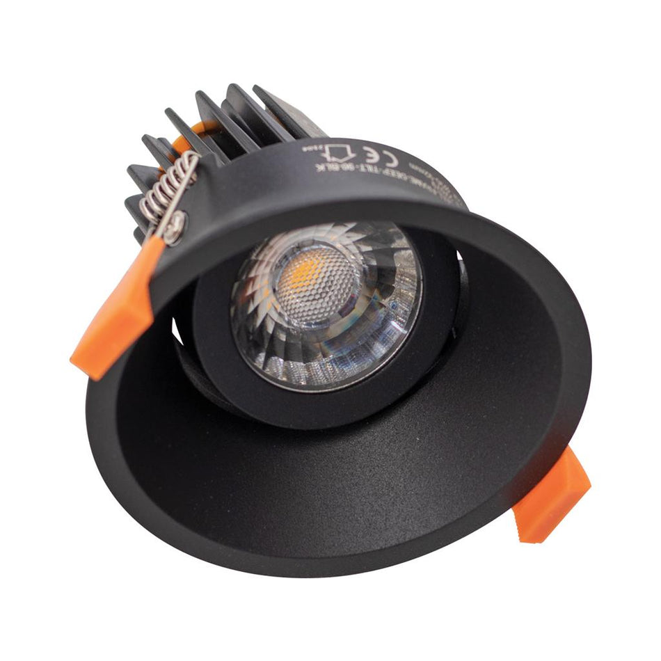 CELL-13-5CCT-DT90 - 13W LED 5-CCT Switchable Dimmable DT90 Tiltable Deepset Downlight - Black